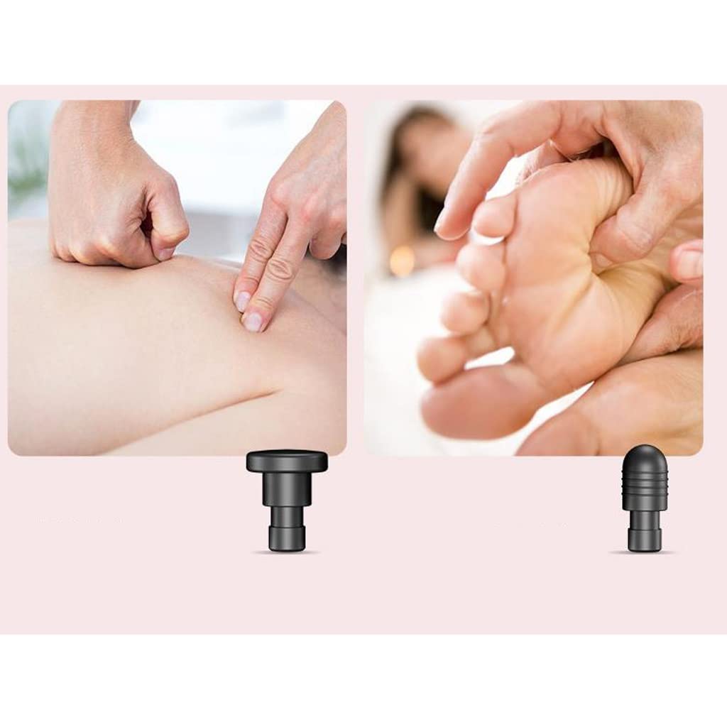 XMING 4 głowice masujące pistolet do masażu dziewczyny Mini masażer mięśni profesjonalnej klasy Home Fitness wielofunkcyjny cichy instrument z membraną mięśniową (Color : Bianco)