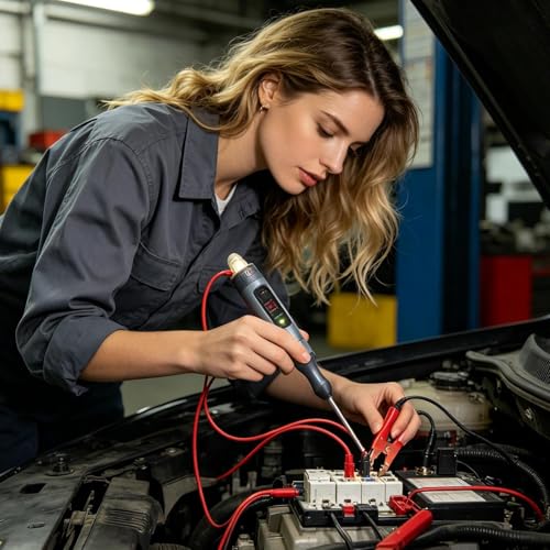 Probador de circuitos automotrices 0-45V con punta larga para faros 3