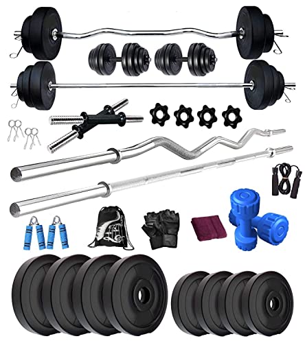 Image of Bodyfit 12 Kg Home Gym,3FT CURL Rod,5FT Rod, 2X14inch Dumbell rods, Curl Rod, Gym Bag