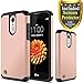 LG Aristo Case, LG Phoenix 3 Case, LG Fortune Case, LG Risio 2 Case, LG K8 2017 Case, ATUS - Hybrid Dual Layer Hard Cover Silicone Case With HD Screen Protector and Stylus Pen (Black/Black)