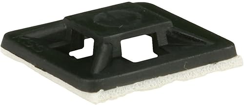Install Bay CTM34 Soporte de brida de cable con respaldo adhesivo 34 pulgadas x 34 pulgadas, paquete de 100