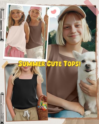 Image of 3 Pack Girls Square Neck Tank Tops