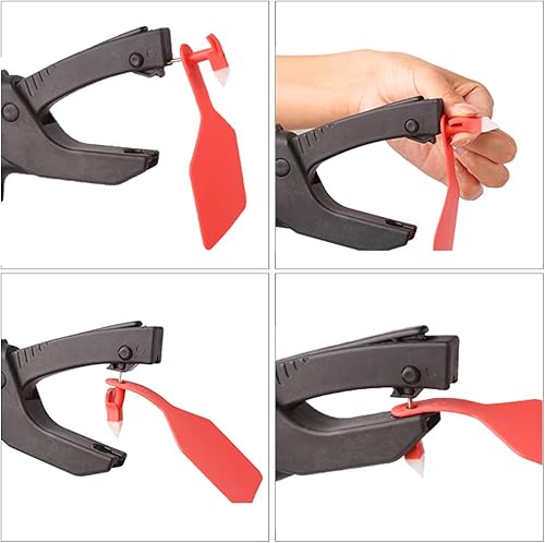 Aplicador de etiquetas Z para etiquetas de ganado de una sola pieza, alicates de etiqueta de oreja para ganado, para fácil carga de etiquetas,