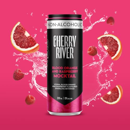 Cherry River Non-Alcoholic Hard Seltzer 4-pk - Blood Orange and Raspberries - Image 3