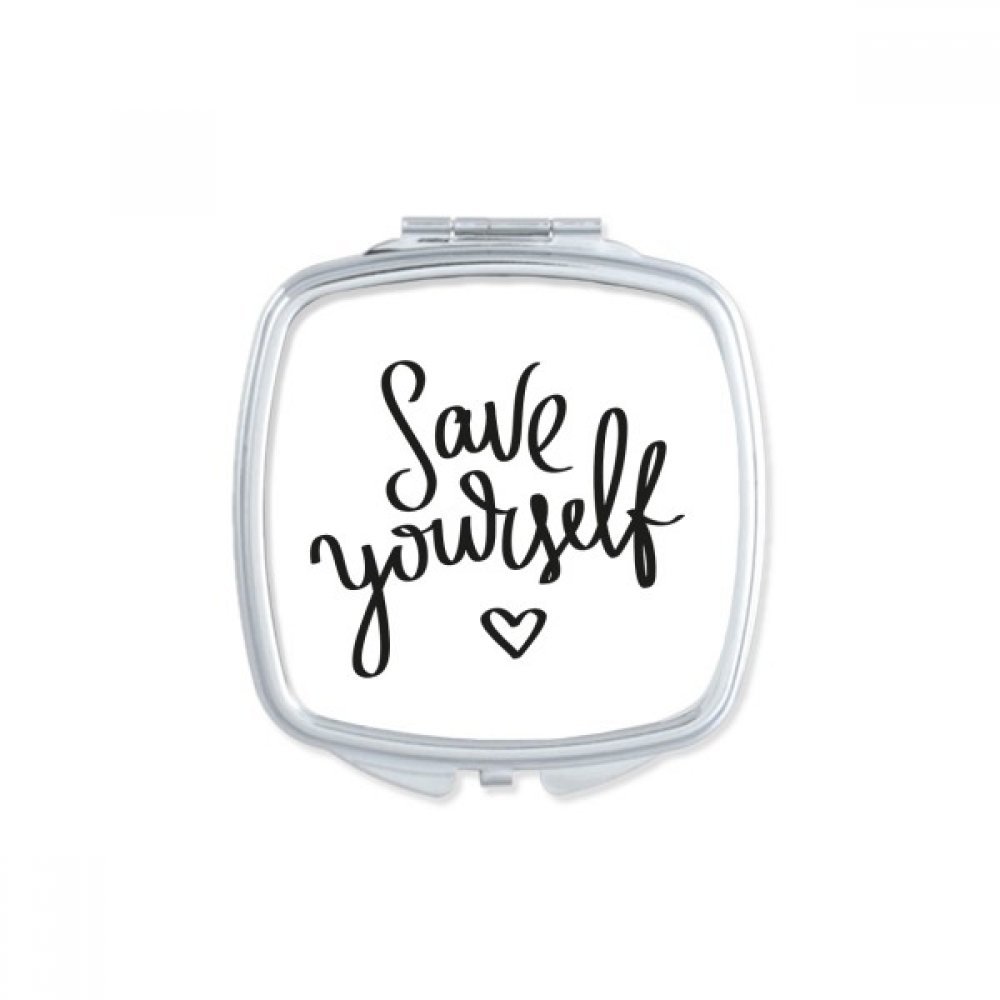 Miroir de poche compact et mignon pour retouches de maquillage nomades