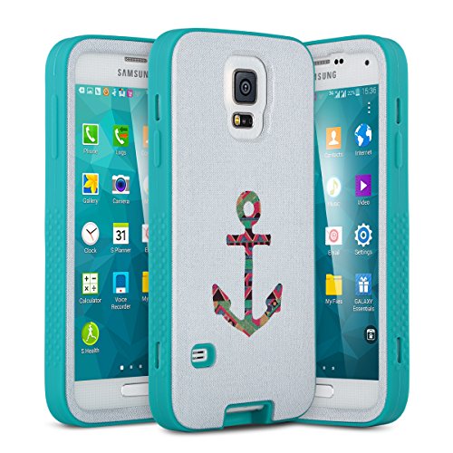 Galaxy S5 Case, ULAK Hybrid Soft Silicone + Hard Plastic Protective Hard Case for Samsung Galaxy S5 (2014) (You make me home+Blue)