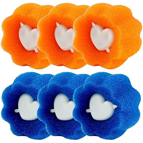 Lseqow 6 Pieces Pet Hair Remover, Hair Remover For Laundry, Reusable Hair Remover, Anti-winding, Fur Removes In Washing Machine And Dryer Cover