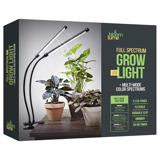 Bloom Lume LED Grow Lights for Indoor Plants Full Spectrum - Features Multi-Mode Color Spectrums, Dimmable, Auto Timer, Clip on Goosneck Plant Lamp