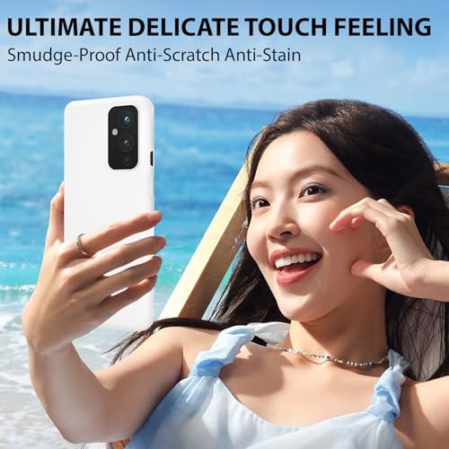 Image of LIRAMARK Liquid Silicone Soft Back Cover Case for OnePlus 9 /1+9 (White)