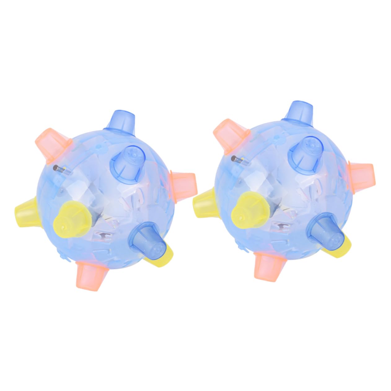 Yardwe 2Pcs Light Up Music Hopping Ball Dancing Jumping Balls with Bright Lights for Parties and No Battery Required Elastic Fun