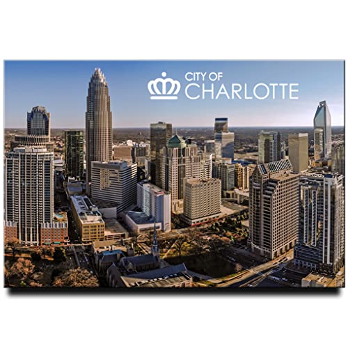 Imán decorativo Charlotte Skyline 5 x 7.5 cm