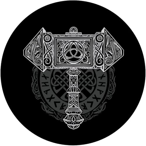 Miniatura 3 de Nordic Mythology Mjölnir Thor Hammer Viking Midgard PopSockets Swappable PopGrip