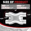 LCGP 2.25 Exhaust X Pipe, Universal 2.25 In/Out Crossover X Pipe 12 Length Polished Surface Stainless Steel Weld-on