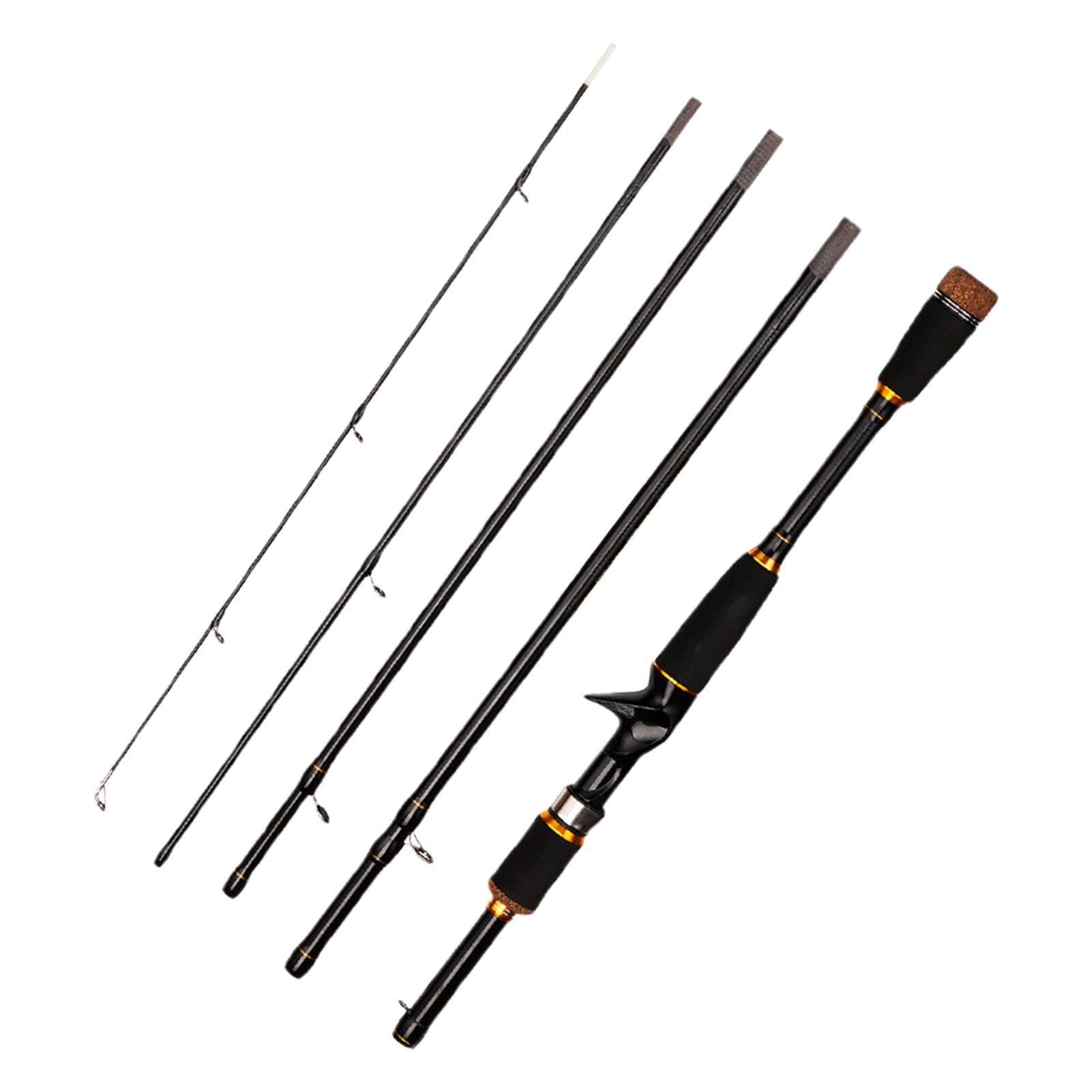 Portable Fishing Pole 2.1-Meter Baitcasting Rod Removable