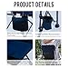 Homcosan Portable Camping Chair Folding Quad Outdoor Large Heavy Duty Support 330 lbs Thicken 600D Oxford with Padded Armrests, Storage Bag, Beverage Holder, Carry Bag for Outside(Blue-Regular)