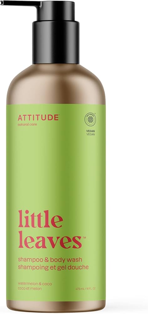 ATTITUDE Shampoo and Body Wash for Kids, EWG Verified, Plant- and