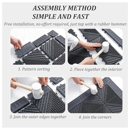 Tapis de sol extérieur plastique durable pour entrée et commerce - 7