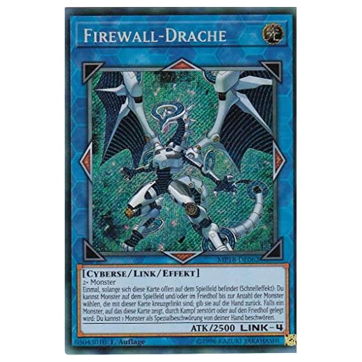 MP18-DE062 - Firewall-Drache - Secret Rare - DE - im Set mit Ultrapro Toploader - Yugioh