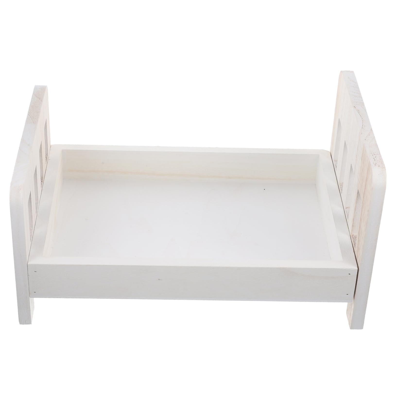 Accessoires de Photographie Décoratifs pour Bébé -né en Bois Blanc, Lit Miniature Sûr et Unique pour Séances Photo Adorables