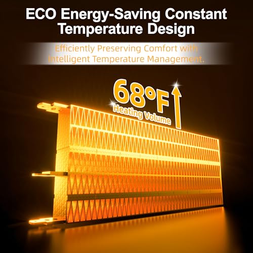 Image of Infrared Space Heater 1500W Electric Portable Heaters for Indoor Use Realsmart UVC Air Purification 4 Heating Mode LED Display Remote Control Overheat Tip Over Protection Safe Quartz Element Heaters
