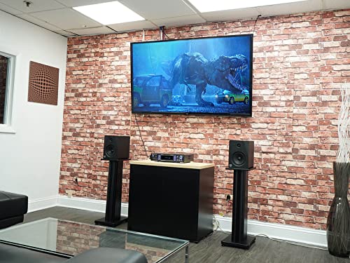 2rockvilless28bpremiumblackwoodgrain28homespeakerstandsupto100lbs Urban Country Home Decor 2 rockville ss28b premium black wood grain 28 home speaker stands up to 100lbs urban country home decor