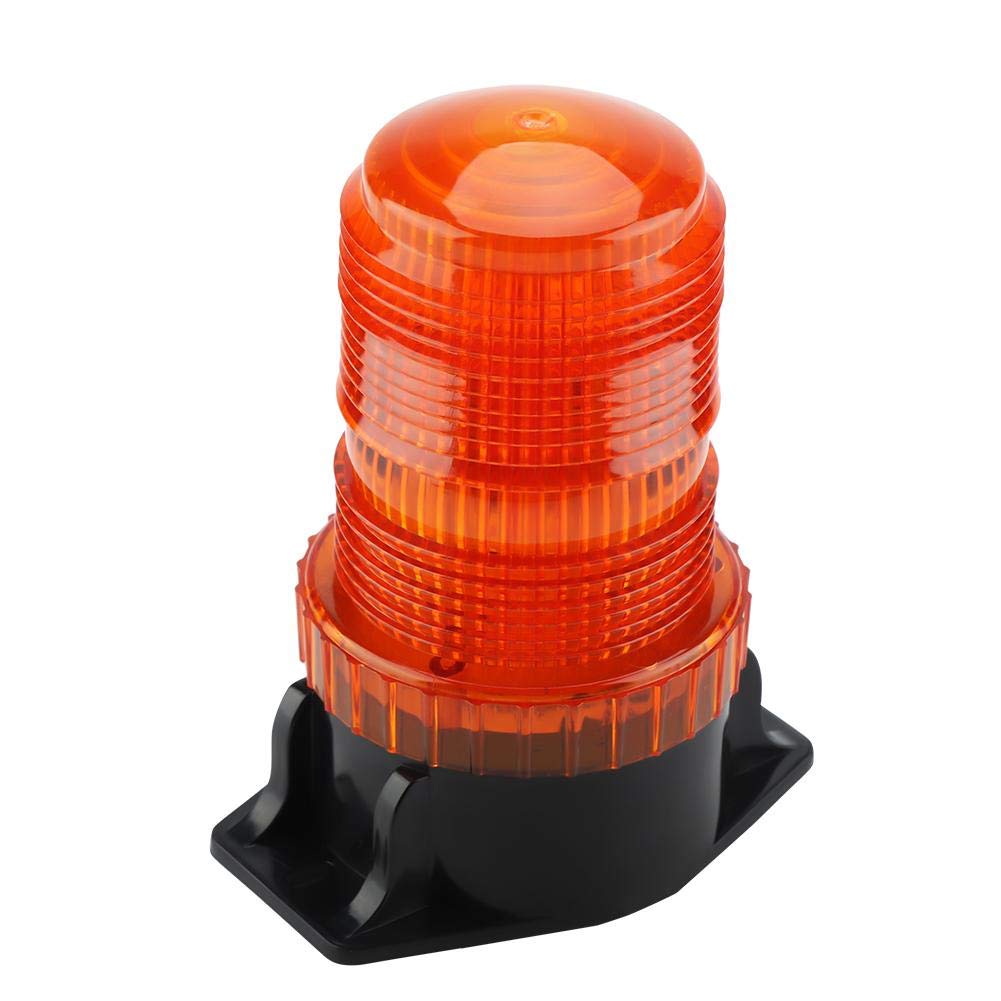 Luce Lampeggiante LED, Akozon 10-110 V Spia di Sicurezza per Carrelli Elevatori di Emergenza Impermeabile Luci Emergenza Auto Ambra Alta Luminosità Lampeggianti a LED Strobo a Lampadina Rotante