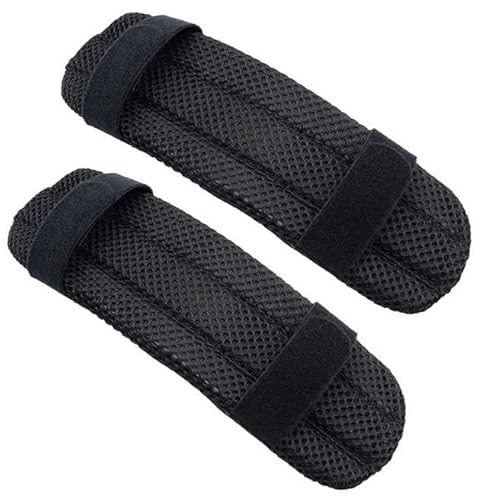 Hdlsina 2 Pack Tactisch Vest Schouderpads Schouderband Pad Mesh Gewatteerde Kussen Strap Pads met Schuim en Mesh voor Camera, Laptop, Messenger, Gitaar (zwart)