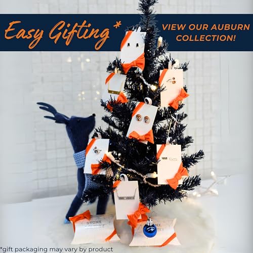 Stone Armory Necklace for Auburn Tigers – 18K Gold-Plated Stainless Steel Jewelry Designed for Sensitive Skin – Adjustable 16-20in Chain, Gift for Auburn University Fans4