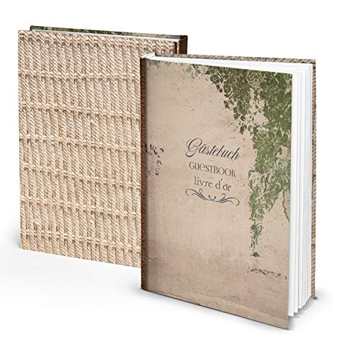 Bel libro degli ospiti di alta qualità in formato DIN A4, copertina rigida con 164 pagine vuote, abbastanza spazio per lasciare libero sfogo alla propria creatività.