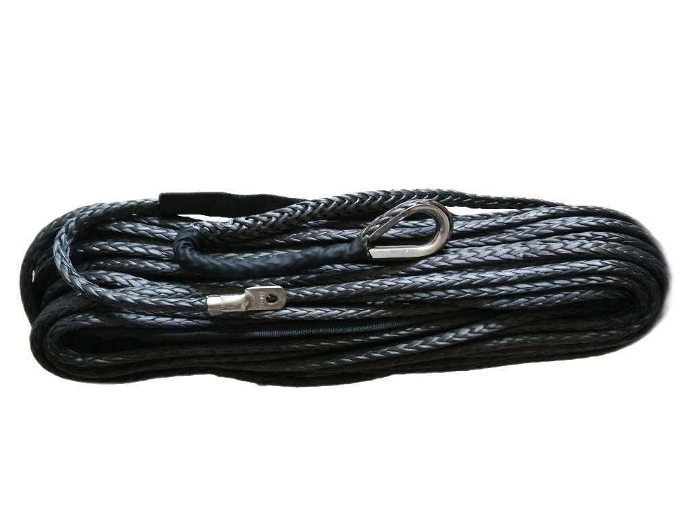 Fune sintetica per verricello, 10mm * 30m Grey Winch Linea, Rimorchiare Corda, fibra sintetica Corda, corda al plasma for 4x4 Offroad(Yellow)