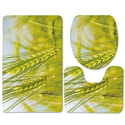 Badematten Set 3 teilig,Toilettenmatte Set,3er Badgarnitur Badezimmer Matte Set Dusch Bade Matte Vorleger Teppich 3D…