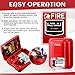 Relaxweex 4 Pcs Fire Alarm Pull Station Fire Warning Siren 12/24V DC Sound and Light Emergency Alarm Dual Action Manual Call Point with Key Security Horn Buzzer for Home or Office