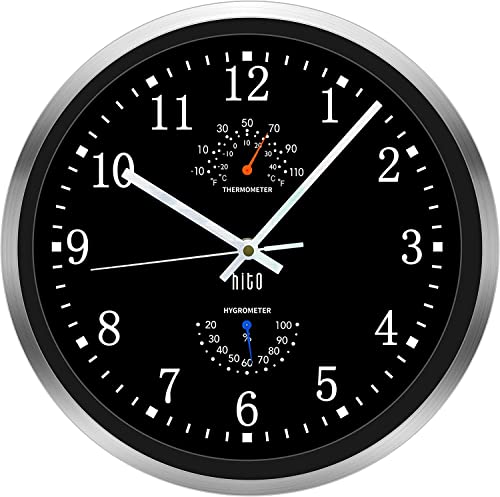 HITO 14-Inch Silent Wall Clock