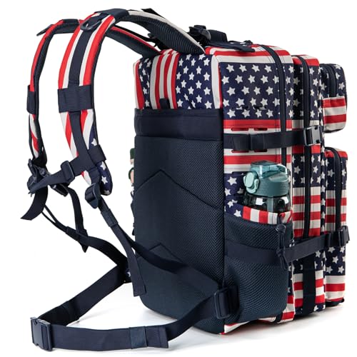 Image of QT&QY 25L /45L Military Tactical Backpack For Men Molle Daypack 3 Day Bug Out Bag Hiking Rucksack With Bottle Holder