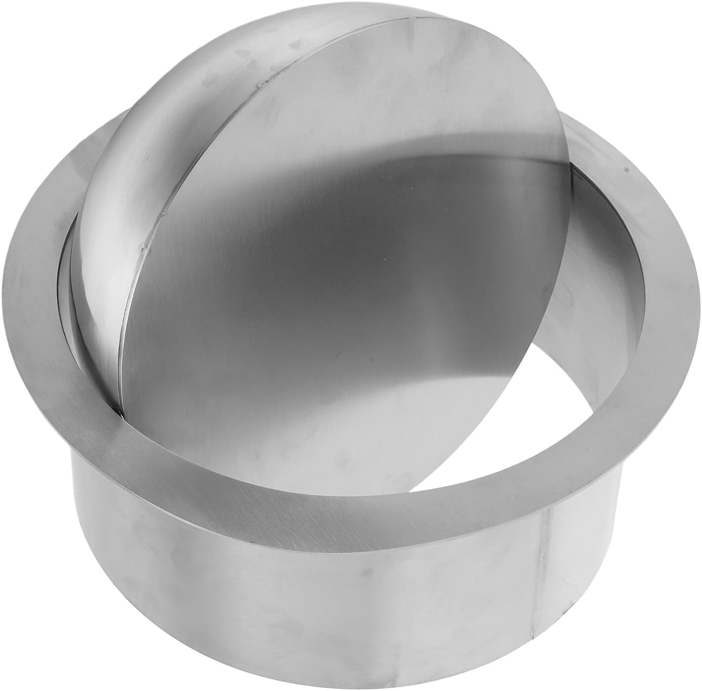 Stainless Steel Trash Can Lid Recessed Countertop Built-in Bin Cover 9.43x9.43 Inch Swing Flap Lid for Kitchen Bathroom Office Waste Management