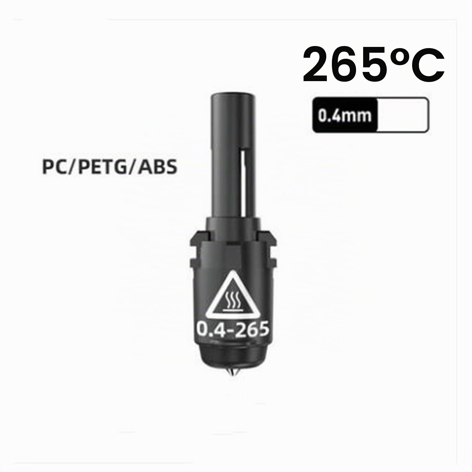 Ersatz 0,4 mm Düsenbaugruppe Hotend-Kit 265℃ Hochtemperaturdüse für Adventurer 3/4 3D-Drucker Verbesserte Zubehör