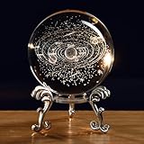 ZRENJHUS 3D Solar System Crystal Ball Universe Gifts 60mm Glass Astronomy Globe Decor Science Planets Model...