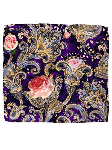 Image of BLACKSMITH Paisley and Floral Printed Italian Pocket Square for Men and Boys, for traditional Indian Wear like Bandhgala and Modi Jacket