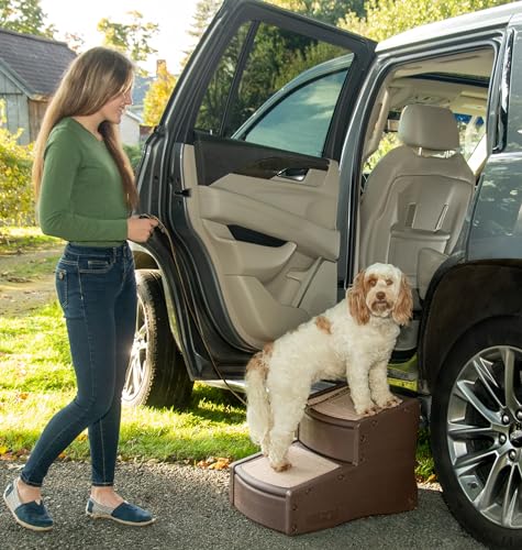 Image of Pet Gear Easy Step II Extra Wide Pet Stairs, 2 Step for Dogs /Cats up to 200 pounds, Removable /Washable Carpet, Easy Assembly (No Tools Required), 3 Colors