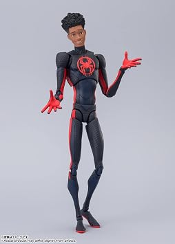 TAMASHII NATIONS S.H. Figuarts Spider-Man: Across the Spider-Verse Spider-Man Miles Morales Approx. 6.1 inches 155 mm ABS & PVC Pre-Painted Action Figure BAS63989