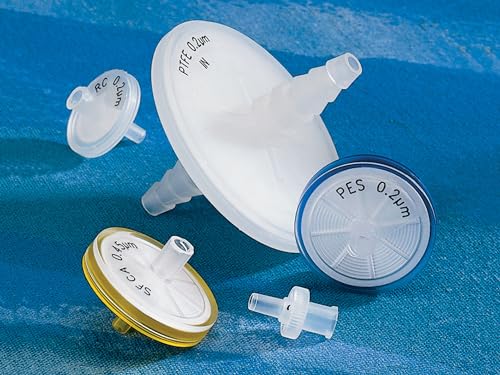 Corning 431231 PTFE Non-Sterile Syringe Filter with Female Luer Lock Inlet/Male Luer Slip Fitting Outlet, Membrane with 0.45 Micron, Polypropylene Housing, Bulk Packed 25mm Diameter (Case of 50)