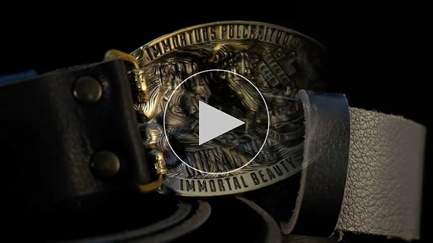 Amazon.com: Leather belt with brass buckle Unicorn, Handmade