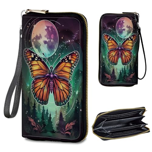 Image of Womens Wallet PU Leather Wristlet Wallets for Women, Large Capacity Lady Fashion Wallet Card Holder Zipper Wallet