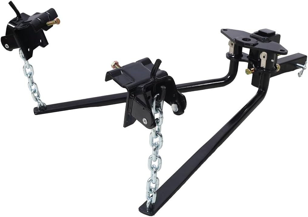 10,000lb Weight Distribution Hitch, 1,000lb Max Tongue Weight, Weight Distributing Hitches with Integrated Lubrication and Sway Control