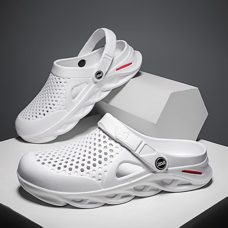 Image of SECHRITE Clogs for Men Slip on Rubber Clogs Summer Water Shoes Gardening Shoes