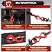 AMBULL 3/8 Tow Hook, Winch Hook for Off-Road Recovery, Towing Shackle 33000 Lbs, G80 Heavy Duty Strength Integrated Winch Quick Shackle, Red