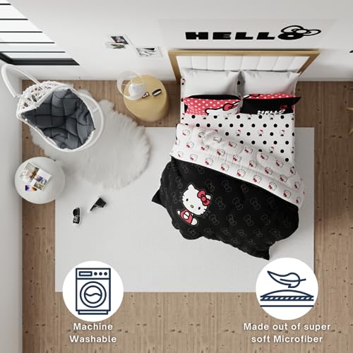 Image of Hello Kitty Bedding Super Soft Cozy Microfiber Reversible Comforter, Full, (Officially Licensed Product) By Franco Collectibles