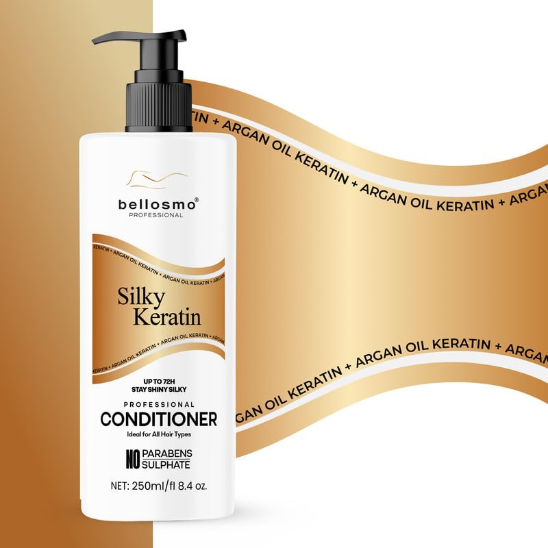 Image of Silky Keratin Conditioner with Natural Extracts Gentle Hair Moisturizing for Smooth Soft Hair Suitable for Daily Hair Care-250 ML