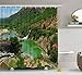 Rideau de Douche pour bébé, Rideau de Douche pour Salle de Bain avec Crochets Cascade Crocodile River dans Le Barrage d'Afrique du Sud, écologique, sans Oder, étanche