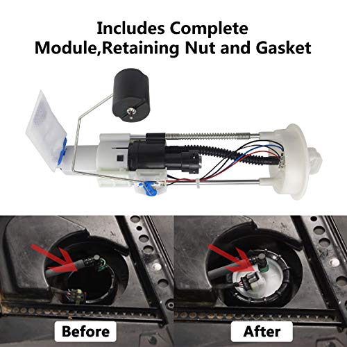 2521307 Fuel Pump Assembly for Polaris Ranger 900 570 XP Crew EPS 2014-2019 Electric Fuel Pump with Fuel Pump Module Retaining Nut Tank Seal Rubber Gasket - Thumbnail 3